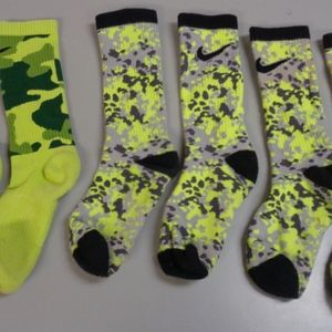 3 PAIRS BOYS YOUTH NIKE CAMO SOCKS OSFM